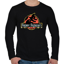 PRINTFASHION Freddy Fazbear's - Férfi hosszú ujjú póló - Fekete férfi póló