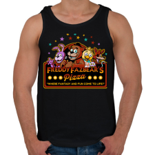 PRINTFASHION Freddy Fazbear's Pizzeria - Férfi atléta - Fekete atléta, trikó