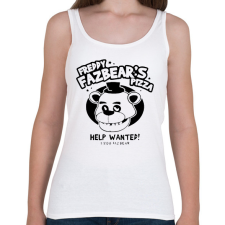 PRINTFASHION Freddy Fazbears pizza - Női atléta - Fehér női trikó