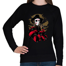 PRINTFASHION Freddy & Jason - Női pulóver - Fekete