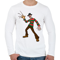 PRINTFASHION Freddy_Krueger_ - Férfi hosszú ujjú póló - Fehér