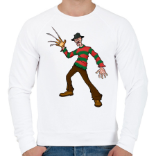 PRINTFASHION Freddy_Krueger_ - Férfi pulóver - Fehér férfi pulóver, kardigán