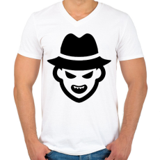 PRINTFASHION Freddy_Krueger_ - Férfi V-nyakú póló - Fehér