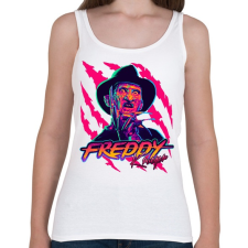 PRINTFASHION Freddy Krueger - Női atléta - Fehér női trikó