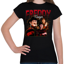 PRINTFASHION Freddy Kruger - Női póló - Fekete női póló