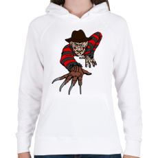 PRINTFASHION freddy - Női kapucnis pulóver - Fehér