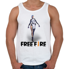 PRINTFASHION free fire a124 - Férfi atléta - Fehér atléta, trikó