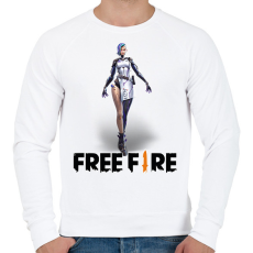 PRINTFASHION free fire a124 - Férfi pulóver - Fehér
