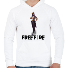 PRINTFASHION free fire clu - Férfi kapucnis pulóver - Fehér férfi pulóver, kardigán
