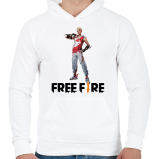 PRINTFASHION Free fire ignis - Férfi kapucnis pulóver - Fehér