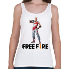 PRINTFASHION Free fire ignis - Női atléta - Fehér női trikó