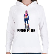 PRINTFASHION free fire iris - Női kapucnis pulóver - Fehér női pulóver, kardigán