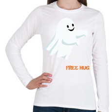 PRINTFASHION Free hug... - Női hosszú ujjú póló - Fehér