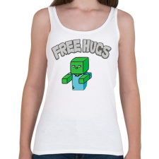 PRINTFASHION Free Hugs - Női atléta - Fehér női trikó