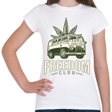 PRINTFASHION freedom club - weed and travel - Női póló - Fehér női póló