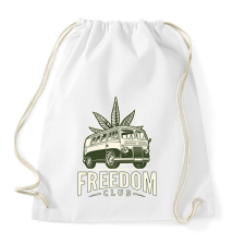PRINTFASHION freedom club - weed and travel - Sportzsák, Tornazsák - Fehér tornazsák