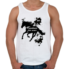 PRINTFASHION freedom for ever - Férfi atléta - Fehér atléta, trikó