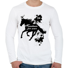 PRINTFASHION freedom for ever - Férfi hosszú ujjú póló - Fehér