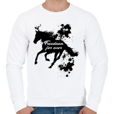 PRINTFASHION freedom for ever - Férfi pulóver - Fehér
