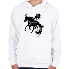 PRINTFASHION freedom for ever - Gyerek kapucnis pulóver - Fehér gyerek pulóver, kardigán