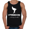 PRINTFASHION #freedoom fehér - Férfi atléta - Fekete