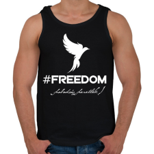 PRINTFASHION #freedoom fehér - Férfi atléta - Fekete atléta, trikó