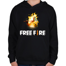 PRINTFASHION freefire1 - Gyerek kapucnis pulóver - Fekete