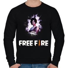 PRINTFASHION freefire2 - Férfi pulóver - Fekete