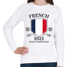 PRINTFASHION French 2022 - Női pulóver - Fehér női pulóver, kardigán