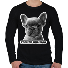 PRINTFASHION french bulldog - Férfi hosszú ujjú póló - Fekete