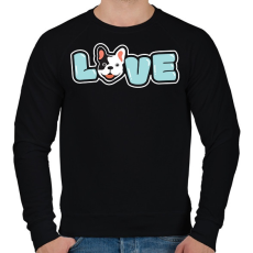 PRINTFASHION French Bulldog - Férfi pulóver - Fekete