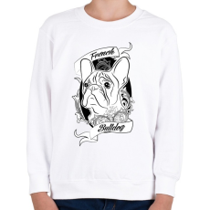 PRINTFASHION french bulldog - Gyerek pulóver - Fehér