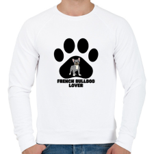 PRINTFASHION French Bulldog Lover - Férfi pulóver - Fehér férfi pulóver, kardigán