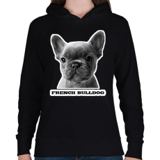 PRINTFASHION french bulldog - Női kapucnis pulóver - Fekete