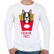 PRINTFASHION Frenchie Fries  - Férfi hosszú ujjú póló - Fehér