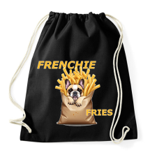 PRINTFASHION FRENCHIE FRIES - Sportzsák, Tornazsák - Fekete tornazsák