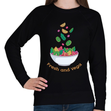 PRINTFASHION Fresh and Vega - Női pulóver - Fekete női pulóver, kardigán