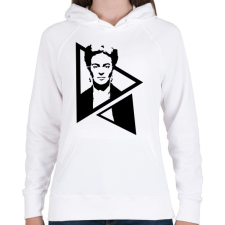 PRINTFASHION Frida Kahlo - Női kapucnis pulóver - Fehér női pulóver, kardigán