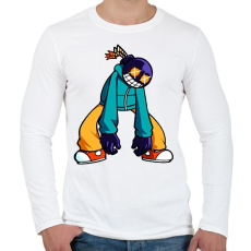 PRINTFASHION Friday Night Funkin' - Whitty - Férfi hosszú ujjú póló - Fehér
