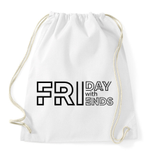 PRINTFASHION Friday with Friends - Black - Sportzsák, Tornazsák - Fehér tornazsák
