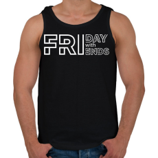 PRINTFASHION Friday with Friends - white - Férfi atléta - Fekete