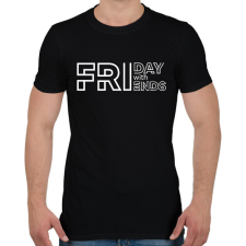 PRINTFASHION Friday with Friends - white - Férfi póló - Fekete férfi póló