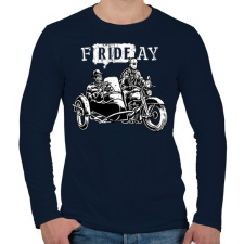 PRINTFASHION fRIDEay  - Férfi hosszú ujjú póló - Sötétkék férfi póló