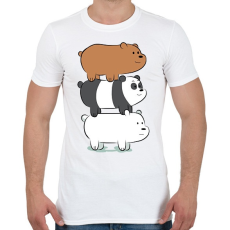 PRINTFASHION Friend Bears 3 - Férfi póló - Fehér