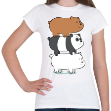 PRINTFASHION Friend Bears 3 - Női póló - Fehér női póló