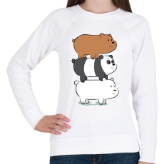 PRINTFASHION Friend Bears 3 - Női pulóver - Fehér