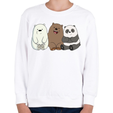 PRINTFASHION Friend Bears - Gyerek pulóver - Fehér gyerek pulóver, kardigán