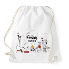 PRINTFASHION Friends forever - Sportzsák, Tornazsák - Fehér tornazsák