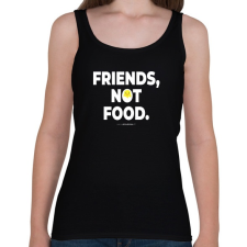 PRINTFASHION Friends, not food. - Vegán aktivista grafika #8 - Női atléta - Fekete női trikó