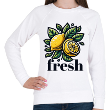 PRINTFASHION Friss citrom - Női pulóver - Fehér női pulóver, kardigán